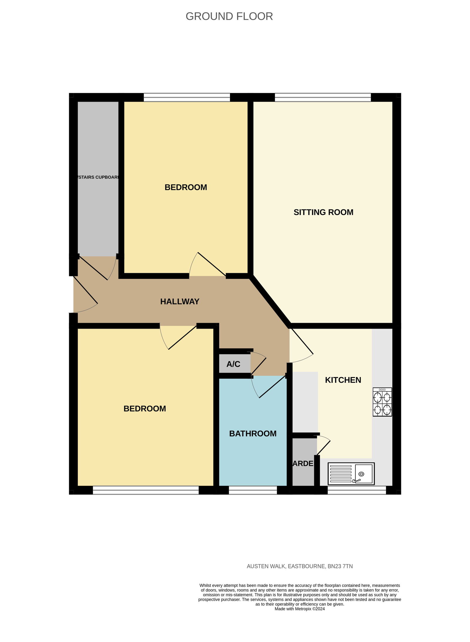 Floorplans For Austen Walk, Eastbourne, BN23 7TN