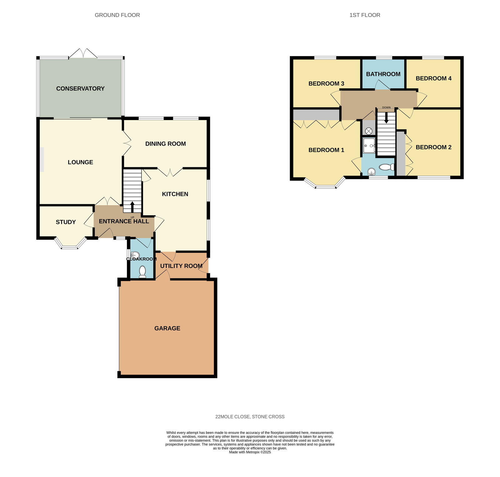 Floorplans For Mole Close, Stone Cross, Pevensey, BN24 5QB