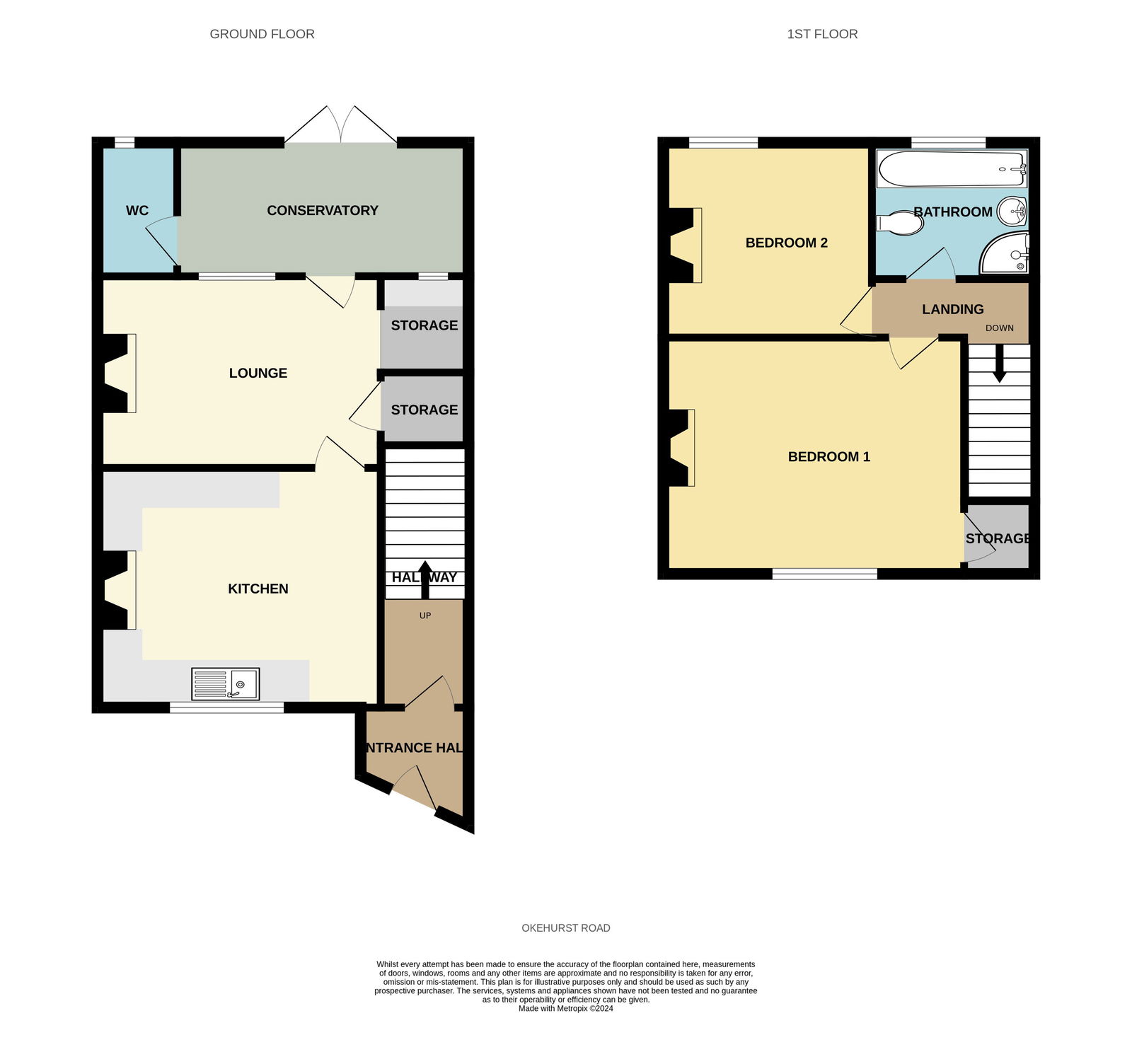 Floorplans For Okehurst Road, Eastbourne, BN21 1QP